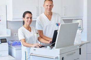 Besprechung der Pflegekräfte