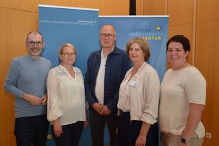 Andreas P. Lausch, MAS, MBA, MSc, Pflegedirektor, Gudrun Köck, BSc, MSc, Pflegerische Standortleitung LK ZT, Martin Fangmeier, BScN, MScN, Doris Fidi, stellvertretende Pflegedirektorin, Eva Maria Scheidl, BSc.