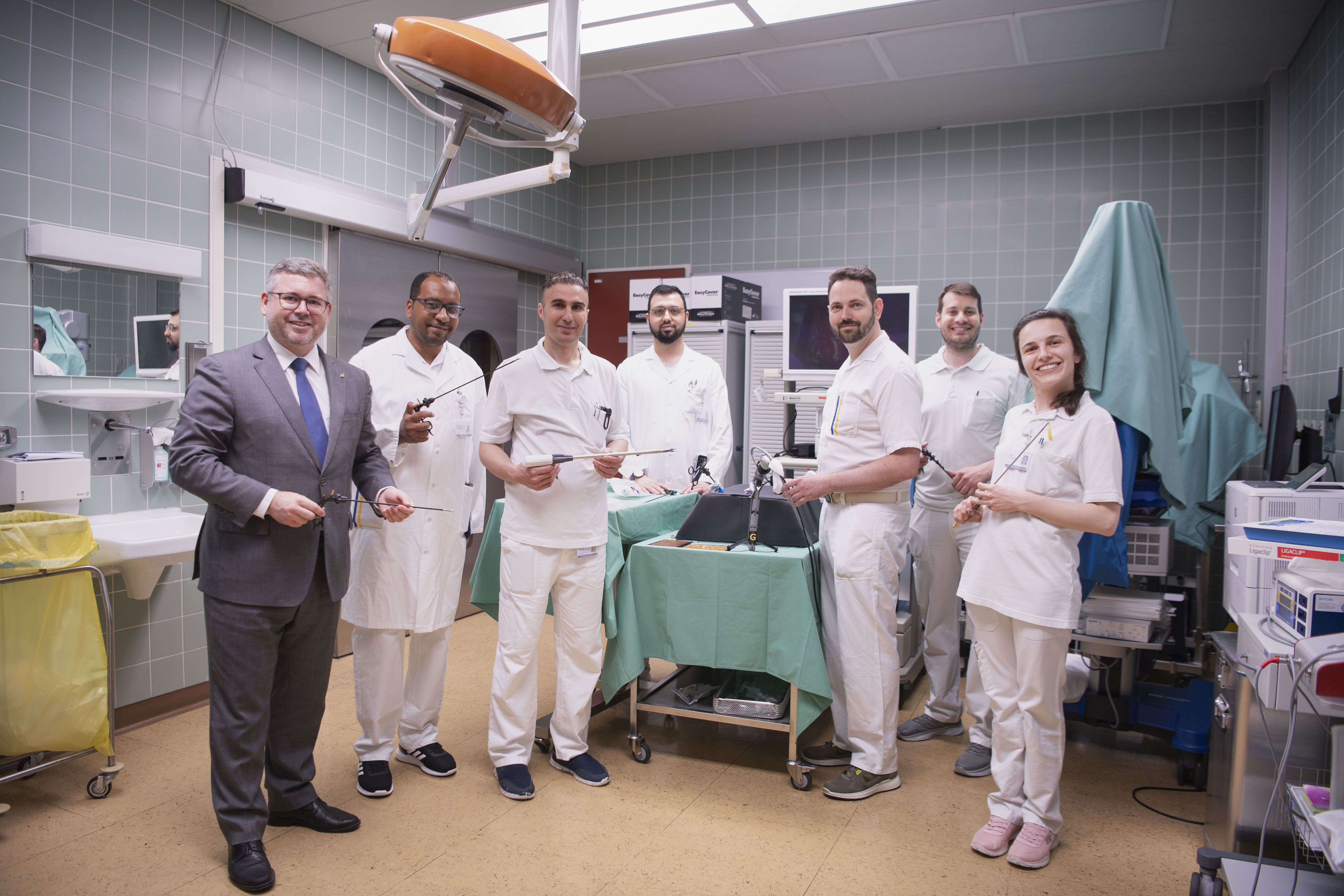 Landesrat Schleritzko mit MitarbeiterInnen im LK Gmünd