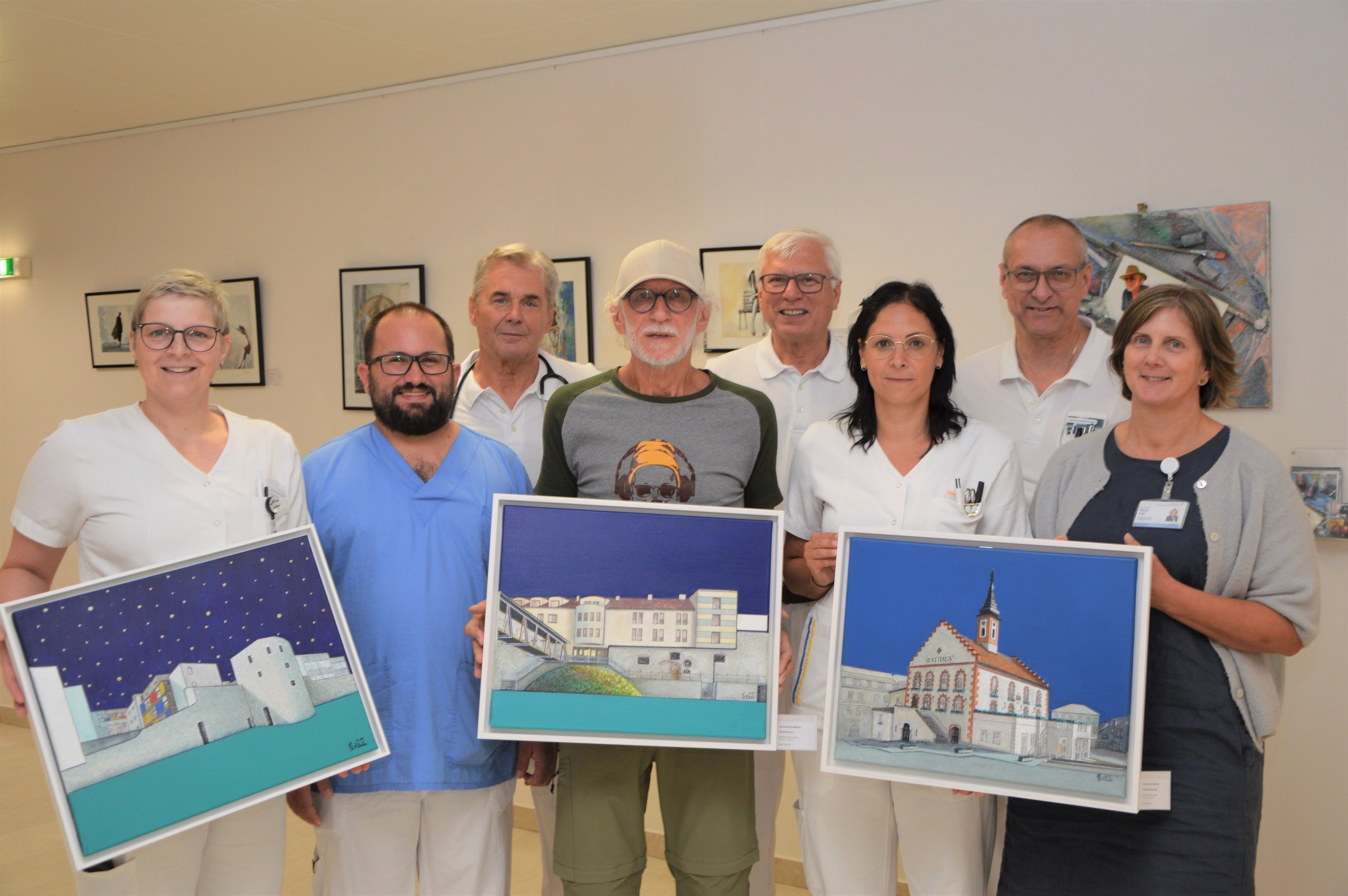 DGKP Romana Beck, DGKP Daniel Hörndl, Dr. Gerald Ehrlich, Gerhard Herndlhofer, OA Dr. Albert Bohynik, DGKP Anita Lindtner, FSL OA Dr. Andreas Linke, Doris Fidi, MAS, stellv. Pflegedirektorin.